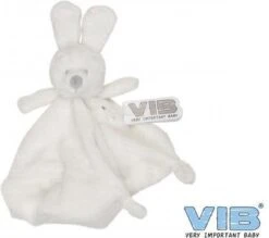 VIB.-Unisex Pluche Knuffeldoekje Met Konijnenhoofd-White-Grey -Jollein Winkel 1200x1064 1