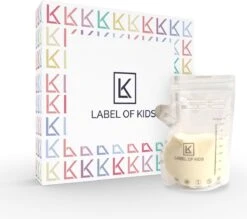 Label Of Kids - Moedermelk Bewaarzakjes - Borstvoeding Bewaarzakje - Met Schenktuit - 200 Ml - BPA Vrij - 120 Stuks - Zoogcompressen -Jollein Winkel 1200x1064