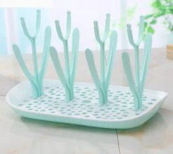 Flessen Droogrek Inclusief Borstelset - Afdruiprek Babyflessen Met Flessenborstels - Flessendroogrek Met Lekbak - Mint -Jollein Winkel 1200x1070 1