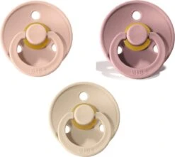 BIBS Fopspeen - Leeftijd 6-18 Maanden - Blush, Woodchuck En Vanilla - Set Van 3 - Maat 2