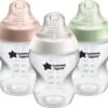 Tommee Tippee Closer To Nature -babyflessen - Langzaam Strom - Borstachtige Speen - Anti-koelik, 260 Ml, Pak Van 3