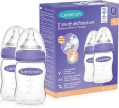 Lansinoh 2 Stuks 160 Ml Natural Wave Flesjes 75870 -Jollein Winkel 1200x1088