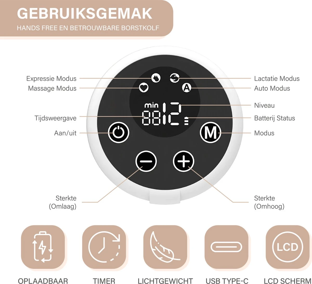 Sobia® Go Comfort - Handsfree Borstkolf - Incl. 40 Moedermelk Bewaarzakjes - BPA Vrij - 2 Stuks - Oplaadbaar - Luxe Comfort Kolfset - Incl. Borstvoeding E-Book 6 Sobia® Go Comfort - Handsfree Borstkolf - Incl. 40 Moedermelk Bewaarzakjes - BPA Vrij - 2 Stuks - Oplaadbaar - Luxe Comfort Kolfset - Incl. Borstvoeding E-Book - Afbeelding 6