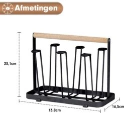 Flessenrek - Droogrek Babyfles - Flessen Rek Baby - Flessendroogrek - Afdruiprek - Afwasrek - Flessenrekje - Lekbak - Égouttoir - Zwart Met Houten Handvat - Vetalo 19 Flessenrek - Droogrek Babyfles - Flessen Rek Baby - Flessendroogrek - Afdruiprek - Afwasrek - Flessenrekje - Lekbak - Égouttoir - Zwart Met Houten Handvat - Vetalo -Jollein Winkel 1200x1095