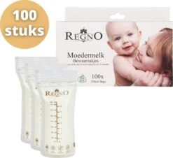 Regno Moedermelk Bewaarzakjes - Borstvoeding Zakjes - BPA Vrij - 250 ML - Lekvrij - 100 Stuks 15 Regno Moedermelk Bewaarzakjes - Borstvoeding Zakjes - BPA Vrij - 250 ML - Lekvrij - 100 Stuks -Jollein Winkel 1200x1099