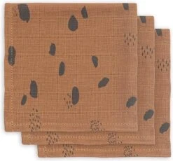 Jollein Hydrofiel Monddoekje Spot - Caramel - 3 Stuks