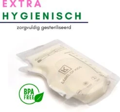 Label Of Kids - Moedermelk Bewaarzakjes - Borstvoeding Bewaarzakje - Met Schenktuit - 200 Ml - BPA Vrij - 120 Stuks - Zoogcompressen -Jollein Winkel 1200x1123 2