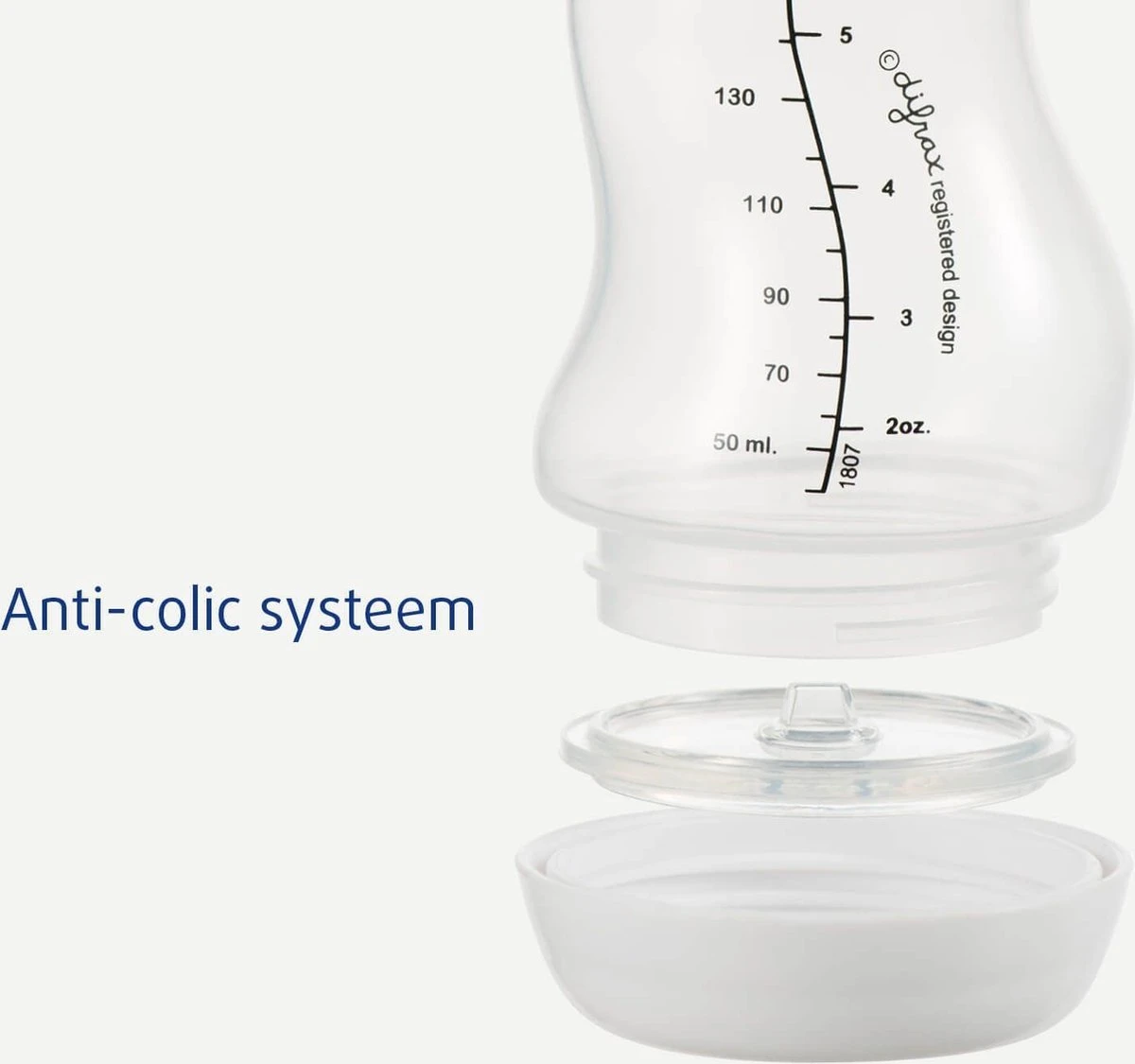 Difrax Babyfles 250 Ml Natural - Anti-Colic - Crèmewit - Duopack 5 Difrax Babyfles 250 Ml Natural - Anti-Colic - Crèmewit - Duopack - Afbeelding 5