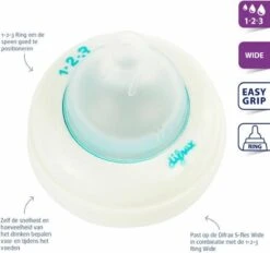 Difrax 1-2-3 Wide Flessenring Met Flessenspeen Voor Brede Babyflessen -Jollein Winkel 1200x1125 2