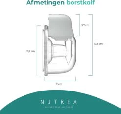 Nutrea EasyFlow 2 Stuks – Elektrische Draadloze Borstkolf 21 Mm – Handsfree Borstkolf – Oplaadbare Accu – Snelheid Aanpasbaar -Jollein Winkel 1200x1131 1