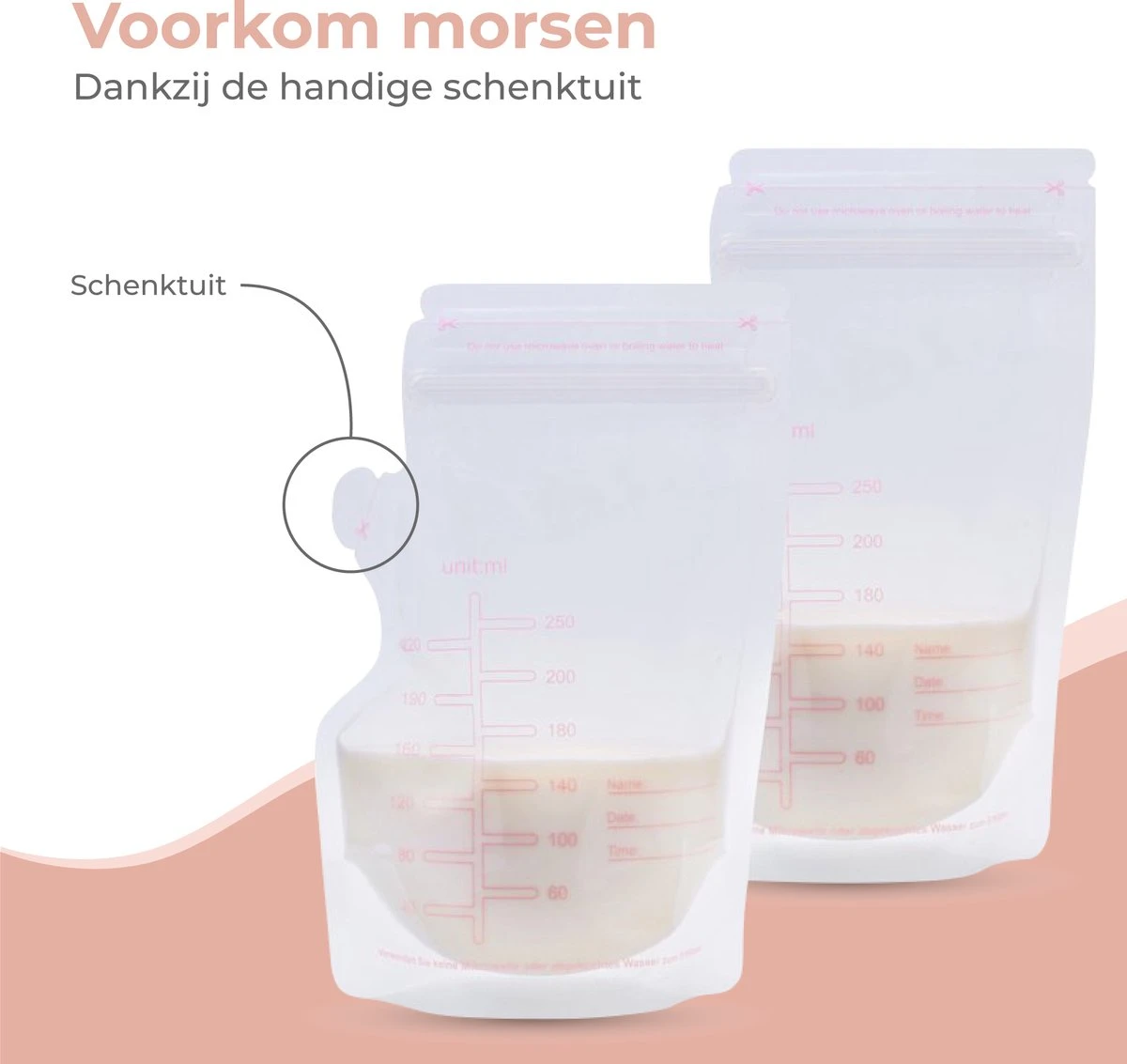 Nuvance - Moedermelk Bewaarzakjes - Borstvoeding Zakjes - 100 Stuks - 250ml - BPA Vrij - Dubbele Sluiting 6 Nuvance - Moedermelk Bewaarzakjes - Borstvoeding Zakjes - 100 Stuks - 250ml - BPA Vrij - Dubbele Sluiting - Afbeelding 6