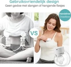 Elektrische Dubbele Borstkolf - Handsfree & Draadloos - Incl. 5 Moedermelk Bewaarzakjes - Electrisch - BPA Vrij -Jollein Winkel 1200x1134
