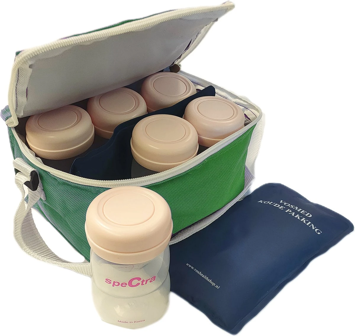 Spectra Moedermelk Flesjes - 6 X 160ml - Met Groen Koeltasje En Koelelementen - Borstvoeding Flesjes - BPA Vrij 2 Spectra Moedermelk Flesjes - 6 X 160ml - Met Groen Koeltasje En Koelelementen - Borstvoeding Flesjes - BPA Vrij - Afbeelding 2