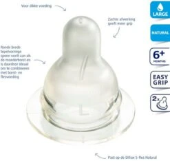 Difrax Flessenspeen Natural - Maat Large - 2 Stuks -Jollein Winkel 1200x1136 6