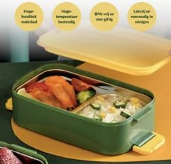 Buxibo - Multifunctionele Stapelbare Lunch Box - Bento Box - Lekvrije Voedsel Container Met Handvat - 4-Laags - Anti - Overflow - Geïsoleerde Maaltijd Box Voor Werk/Kantoor/School - Roestvrijstaal - Groen - 2800ML 30 Buxibo - Multifunctionele Stapelbare Lunch Box - Bento Box - Lekvrije Voedsel Container Met Handvat - 4-Laags - Anti - Overflow - Geïsoleerde Maaltijd Box Voor Werk/Kantoor/School - Roestvrijstaal - Groen - 2800ML -Jollein Winkel 1200x1150 3