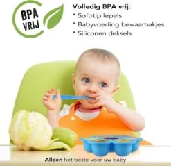 Southland Babyvoeding Bewaarbakjes - Babyvoedingsaccessoires - Siliconen Lepeltjes - BPA-vrij - Babyvoeding Diepvriesbakje -Jollein Winkel 1200x1161 5