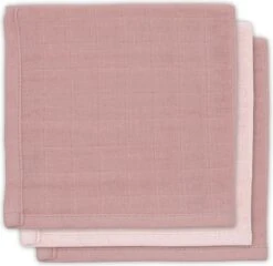 Jollein Hydrofiel Monddoekje Bamboe Katoen - Pale Pink - 3 Stuks