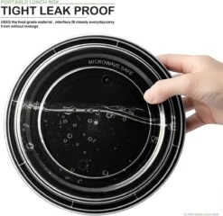 Buxibo - Ronde Maaltijd Meal Prep Containers - Bakjes Rond Met Deksel - Inhoud 900ml - Herbruikbaar Plastic Kunststof - 50 Salade Bakjes - Lunchbox - Diepvriesbakjes - Magnetron Vaatwasser Bestendig - Vershoudbakjes - Plastic Bakjes -Jollein Winkel 1200x1165 6