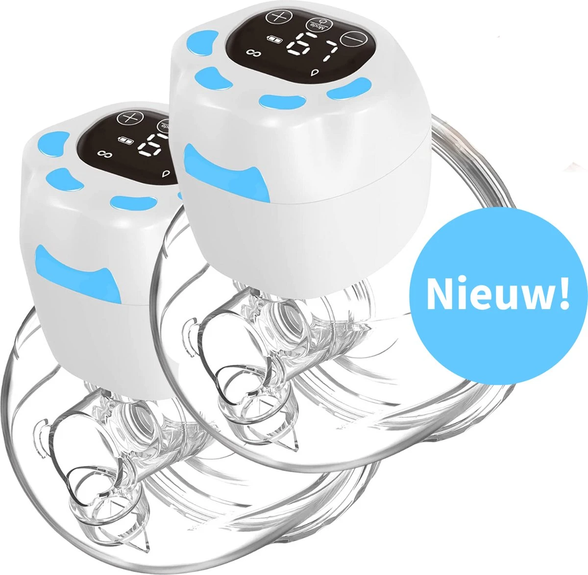 Elektrische Borstkolf - Belove - Draadloze Borstkolf - Oplaadbaar - Moedermelk - BPA-Vrij - 3 Modes - Handsfree - 2 Stuks - Blauw 1 Elektrische Borstkolf - Belove - Draadloze Borstkolf - Oplaadbaar - Moedermelk - BPA-Vrij - 3 Modes - Handsfree - 2 Stuks - Blauw