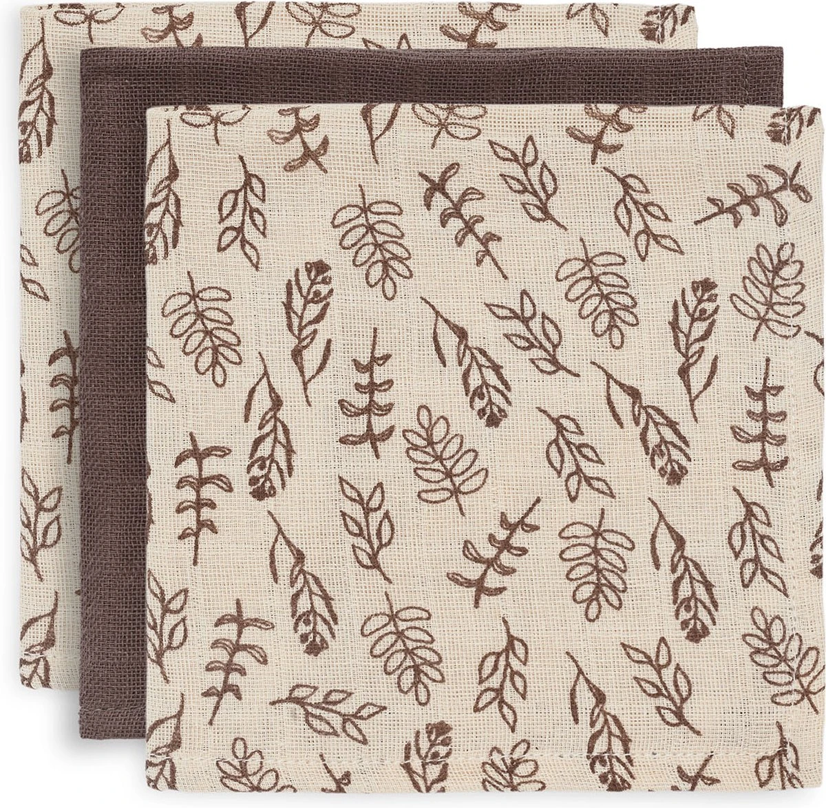 Jollein Hydrofiel Monddoekje Meadow - Chestnut - 3 Stuks 2 Jollein Hydrofiel Monddoekje Meadow - Chestnut - 3 Stuks - Afbeelding 2