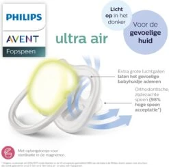 Philips Avent Ultra Air Fopspeen Nacht 18m+ 2 Stuks -Jollein Winkel 1200x1183