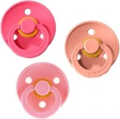 Bibs Fopspeen - Maat 2 6-18 Maanden - 3 Stuks - Coral, Peach, Baby Pink