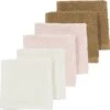 Meyco Uni Spuugdoekjes - 6-pack - Badstof - Offwhite/soft Pink/toffee - 30x30cm