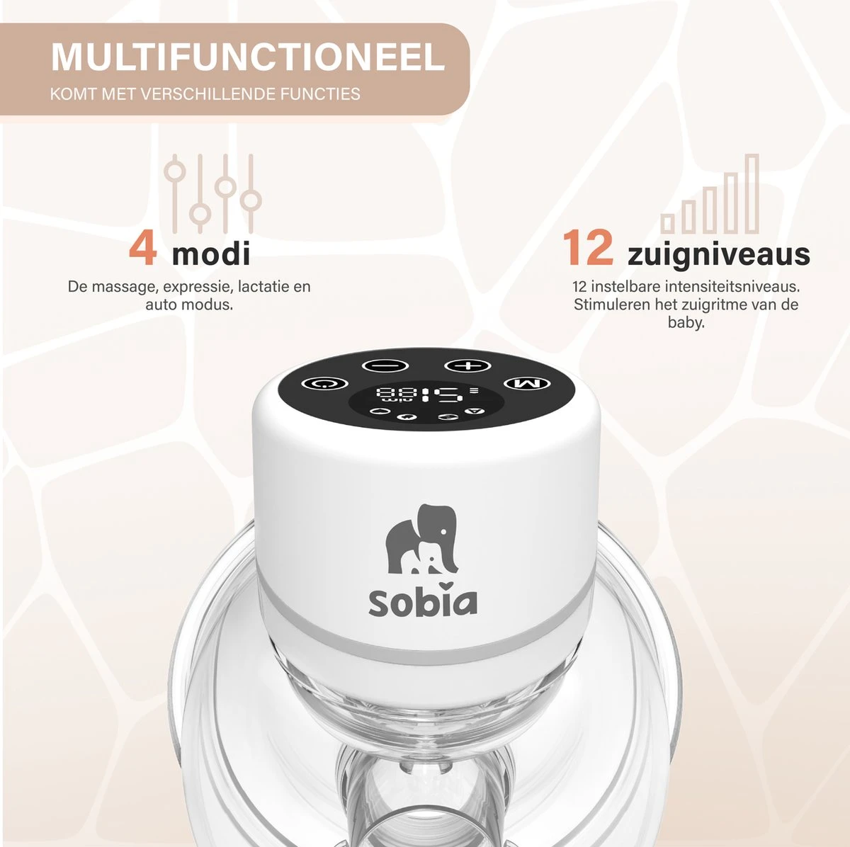 Sobia® Go Comfort - Handsfree Borstkolf - Incl. 40 Moedermelk Bewaarzakjes - BPA Vrij - 2 Stuks - Oplaadbaar - Luxe Comfort Kolfset - Incl. Borstvoeding E-Book 7 Sobia® Go Comfort - Handsfree Borstkolf - Incl. 40 Moedermelk Bewaarzakjes - BPA Vrij - 2 Stuks - Oplaadbaar - Luxe Comfort Kolfset - Incl. Borstvoeding E-Book - Afbeelding 7