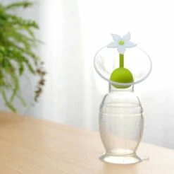 HAAKAA - Siliconen Borstkolf - 100ml + Stopper Witte Bloem - Borstvoeding - Lekschaal -Jollein Winkel 1200x1196 15