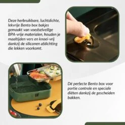 Buxibo - Multifunctionele Stapelbare Lunch Box - Bento Box - Lekvrije Voedsel Container Met Handvat - 4-Laags - Anti - Overflow - Geïsoleerde Maaltijd Box Voor Werk/Kantoor/School - Roestvrijstaal - Groen - 2800ML 27 Buxibo - Multifunctionele Stapelbare Lunch Box - Bento Box - Lekvrije Voedsel Container Met Handvat - 4-Laags - Anti - Overflow - Geïsoleerde Maaltijd Box Voor Werk/Kantoor/School - Roestvrijstaal - Groen - 2800ML -Jollein Winkel 1200x1200 1000