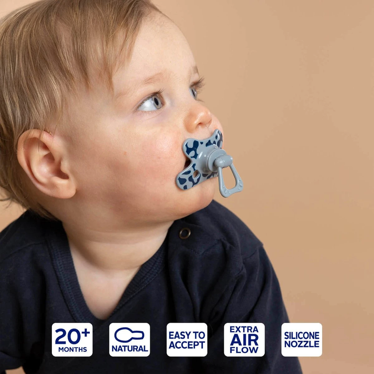 Difrax Fopspeen Natural 20+ Maanden Nature - Stone/stains - 2 Stuks 2 Difrax Fopspeen Natural 20+ Maanden Nature - Stone/stains - 2 Stuks - Afbeelding 2