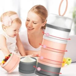 Merkloos Melkpoeder Toren - Melkpoeder Doseerdoosjes - Babyvoeding - Bewaarbakjes - Schenktuit - BPA Vrij - Meenemen En Bewaren - Dispenser - Melkpoeder - Snacks - 4 Laags - Family Favorites - Kraamcadeau - BLAUW -Jollein Winkel 1200x1200 1022