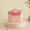 Without Lemon - Baby Melkpoeder Doseer Box - Reisbox - Opbergdoos Voor Voeding - Dispenser Met Schraper En Lepel - Roze - 400ml
