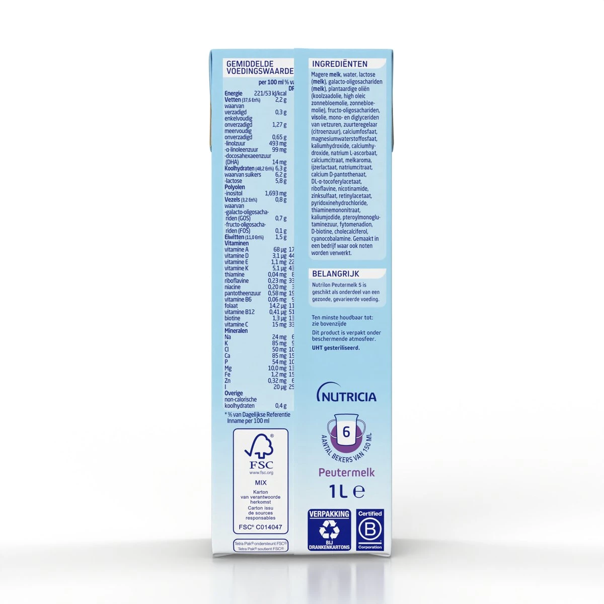 Nutrilon 5 Peutermelk Kant & Klaar - Van 2 Tot 3 Jaar - 4 X 1L 9 Nutrilon 5 Peutermelk Kant & Klaar - Van 2 Tot 3 Jaar - 4 X 1L - Afbeelding 9