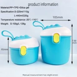 Babyvoeding Dispenser - Baby Melkpoeder Doseer Box - Reisbox - Opbergdoos Voor Voeding - Dispenser Met Schep 440ML - Paars -Jollein Winkel 1200x1200 162