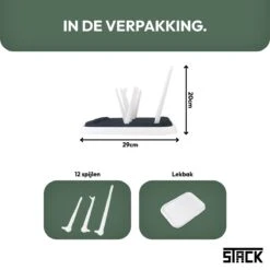 STACK Flessen Droogrek | Zwart - Geschikt Voor Flessen En Doppen - Droogrek Voor Flessen - Baby Flessenrek - Afdruiprek Baby - Drying Rack - Babyfles Droogrek - Afdruiprek Fles Met Lekbak - Afdruiprek - Babyflessen - Flessenrek -Jollein Winkel 1200x1200 168
