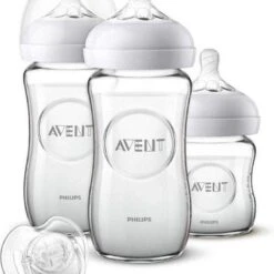 Philips Avent Glazen Starterset Voor Pasgeborenen SCD303/01 - Natural-fles - 3 Stuks -Jollein Winkel 1200x1200 183