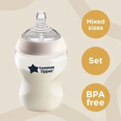 Tommee Tippee Closer To Nature - Flessen Starterpakket Voor Pasgeboren Baby's - Tepelspenen Met Anti-koliek Ventiel - Gemengde Maten - Multi -Jollein Winkel 1200x1200 187
