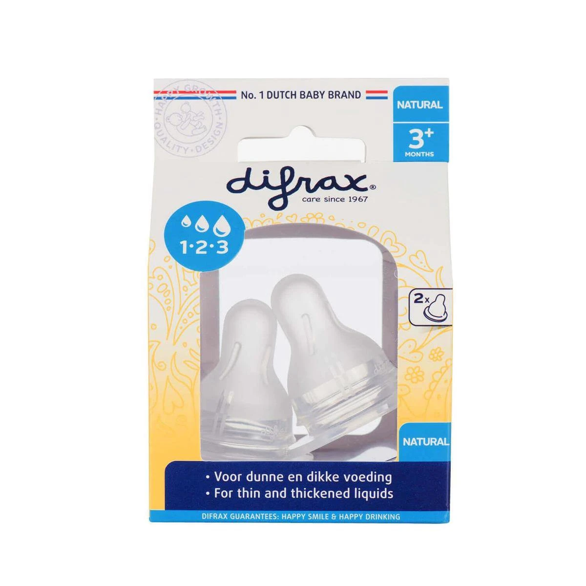 Difrax 1-2-3 Doseerspeen Natural - 2st 7 Difrax 1-2-3 Doseerspeen Natural - 2st - Afbeelding 7