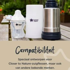 Tommee Tippee Closer To Nature - Draagbare Flessen En Voedselverwarmer - Ideaal Voor Op Reis - Thermisch Geïsoleerd - Roestvrij Staal Met Lekvrij Deksel -Jollein Winkel 1200x1200 491