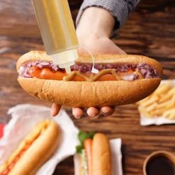 8 Stuks Knijpflessen Met Doppen (680ml) - Extra Grote Sausdispenser/Spuitflessen Voor Ketchup, Olie, Mayonaise, Dressings -Jollein Winkel 1200x1200 508