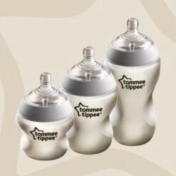 Tommee Tippee Closer To Nature - Zuigflessen - Langzame Uitstroomsnelheid - Anti-colic Ventiel - 260 Ml - Pak Van 1 - Doorzichtig -Jollein Winkel 1200x1200 548