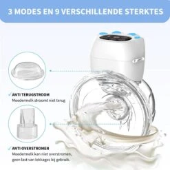 Elektrische Borstkolf - Belove - Draadloze Borstkolf - Oplaadbaar - Moedermelk - BPA-Vrij - 3 Modes - Handsfree - 2 Stuks - Blauw 11 Elektrische Borstkolf - Belove - Draadloze Borstkolf - Oplaadbaar - Moedermelk - BPA-Vrij - 3 Modes - Handsfree - 2 Stuks - Blauw -Jollein Winkel 1200x1200 637