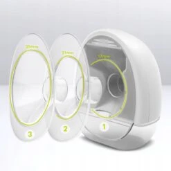 Lionelo Fidi Free - Elektrische Borstkolf - 2 Werkingsstanden - Massagefunctie - 5 Versstelbare Niveaus Van Kracht - 3 Verschillende Maten Van Siliconen - Capaciteit Van 150 Ml - Energiebesparend - Stille Werking - Timer -Jollein Winkel 1200x1200 703