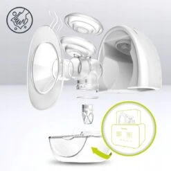 Lionelo Fidi Free - Elektrische Borstkolf - 2 Werkingsstanden - Massagefunctie - 5 Versstelbare Niveaus Van Kracht - 3 Verschillende Maten Van Siliconen - Capaciteit Van 150 Ml - Energiebesparend - Stille Werking - Timer -Jollein Winkel 1200x1200 704