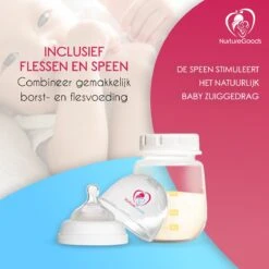 NurtureGoods Dual Efficient Borstkolf - Smart 3.0 - Vernieuwd 2023 Model - Draadloze Dubbele Elektrische Borstkolf - Oplaadbare Accu - Inclusief 2x180 Ml Babyfles, Kolfdagboek En Speen 18 NurtureGoods Dual Efficient Borstkolf - Smart 3.0 - Vernieuwd 2023 Model - Draadloze Dubbele Elektrische Borstkolf - Oplaadbare Accu - Inclusief 2x180 Ml Babyfles, Kolfdagboek En Speen -Jollein Winkel 1200x1200 711