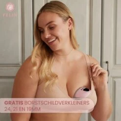 Felin Handsfree Borstkolf - Dubbele Draadloze Elektrische Borstkolf - Inclusief 30 Moedermelk Bewaarzakjes, 3 Maten Borstschildverkleiners & E-Book -Jollein Winkel 1200x1200 717