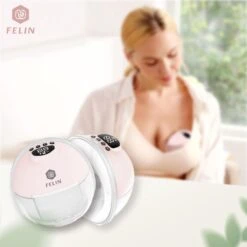 Felin Handsfree Borstkolf - Dubbele Draadloze Elektrische Borstkolf - Inclusief 30 Moedermelk Bewaarzakjes, 3 Maten Borstschildverkleiners & E-Book -Jollein Winkel 1200x1200 718