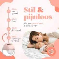 Evite Elektrische Draadloze Borstkolf – Handsfree & Draagbaar – BPA-Vrij – Dubbele Borstkolf – Met E-Book - Roze -Jollein Winkel 1200x1200 740