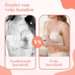 Evite Elektrische Draadloze Borstkolf – Handsfree & Draagbaar – BPA-Vrij – Dubbele Borstkolf – Met E-Book - Roze -Jollein Winkel 1200x1200 745